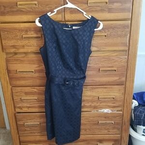 Banana Republic Dark Blue Patterned Midi Dress